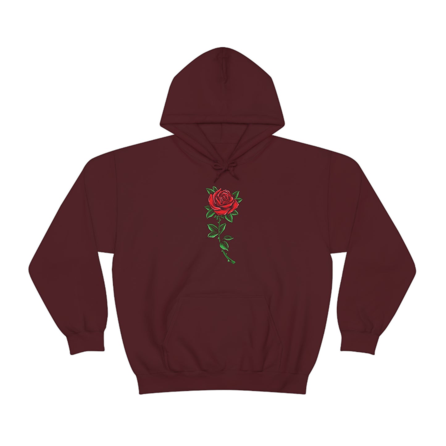 Red Rose Hoodie, Flowers Floral Pullover Men Women Adult Aesthetic Graphic Cotton Punk Goth Hooded Sweatshirt with Pockets Starcove Fashion