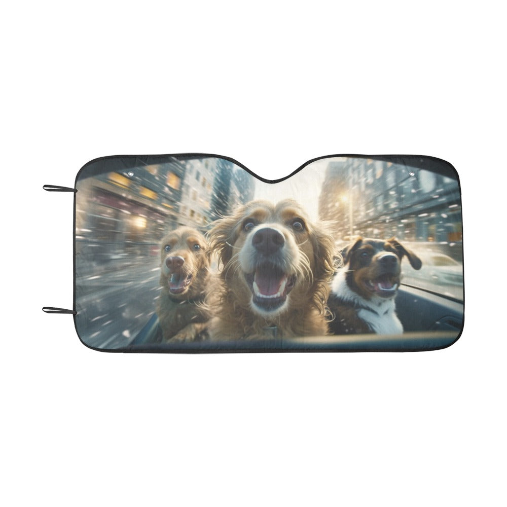 Dogs Driving Car Sun Shade,  Funny Windshield Accessories Auto Vehicle Truck Protector Window Visor Screen Blocker Sunshade Starcove Fashion