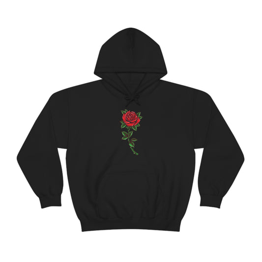 Red Rose Hoodie, Flowers Floral Pullover Men Women Adult Aesthetic Graphic Cotton Punk Goth Hooded Sweatshirt with Pockets Starcove Fashion