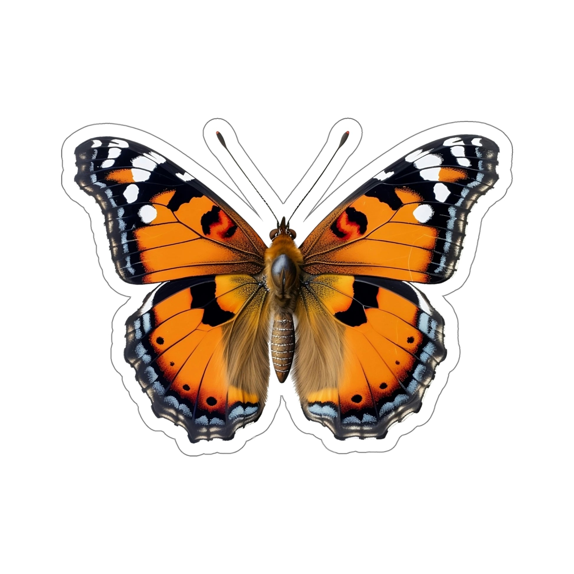 Clear Pink Swallowtail Butterfly Sticker