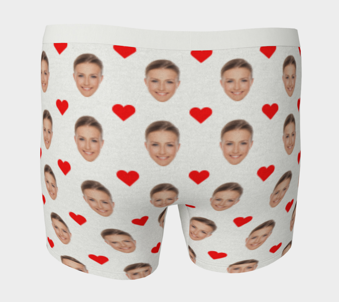 Personalized Couple Matching Underwear, Custom Face Boxers for Men