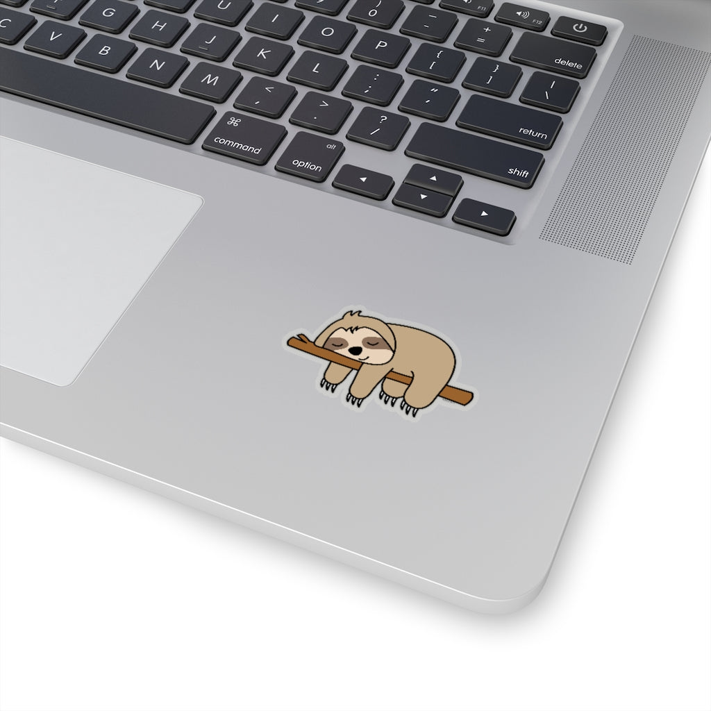 Sleepy Sloth Sticker, Animal Laptop Decal Vinyl Cute Waterbottle Tumbler Car Waterproof Bumper Aesthetic Die Cut Wall Mural Starcove Fashion