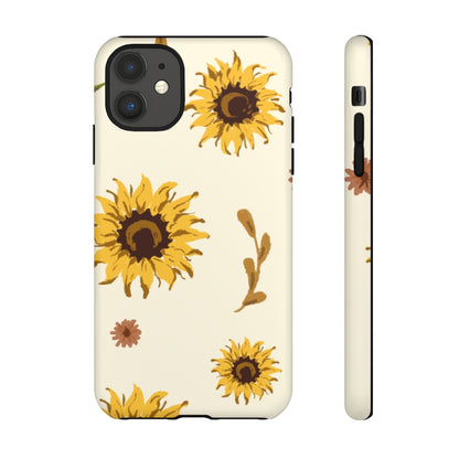 Sunflower Pattern Iphone 13 12 Pro Case, Floral Cute Aesthetic Tough Cases 11 8 Plus X XR XS Max Samsung Galaxy S20+ S10 Phone Cover Starcove Fashion