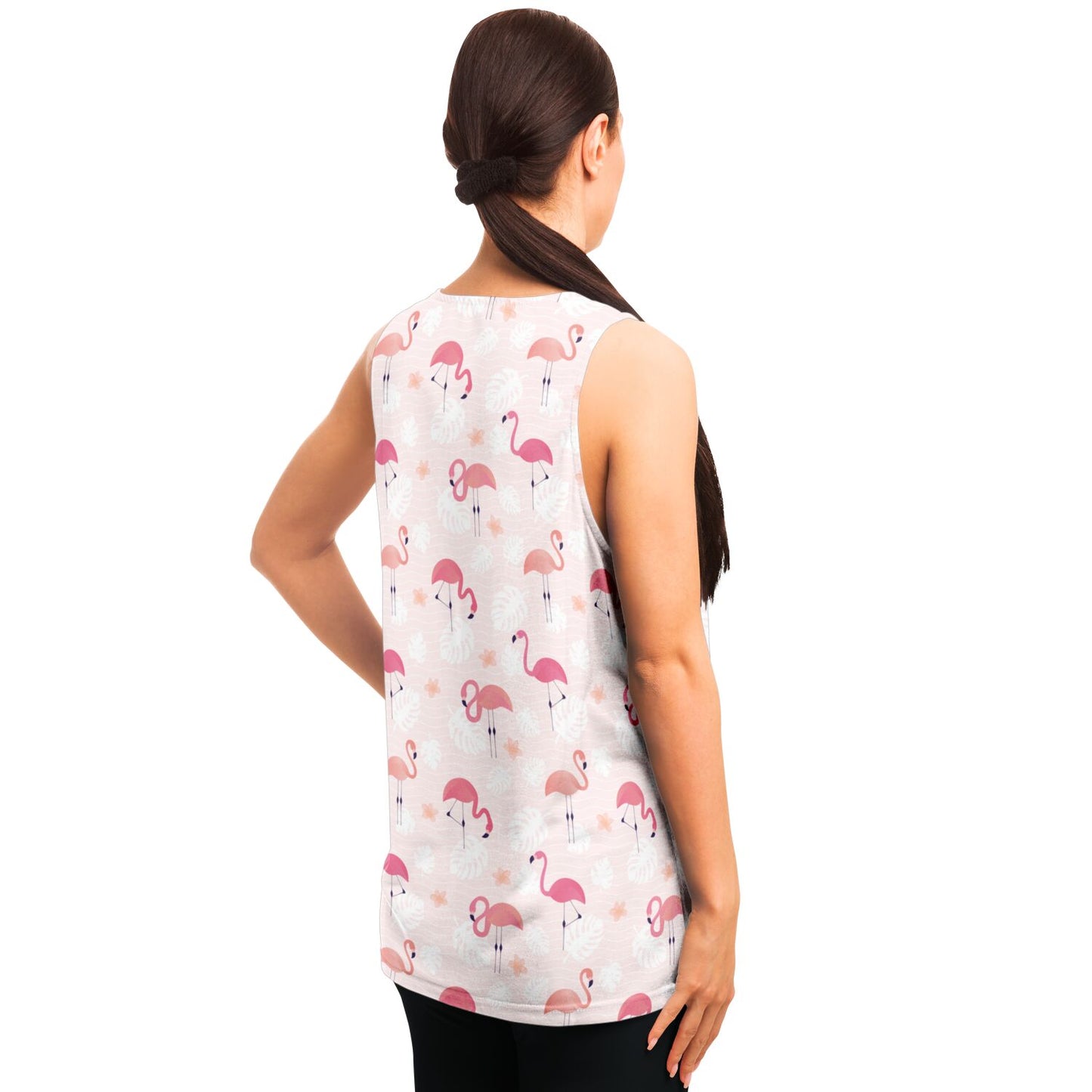 Pink Flamingo Tank Top, Tropical Men Women Festival Yoga Workout Sexy Summer Muscle Sleeveless Plus Size Shirt Starcove Fashion