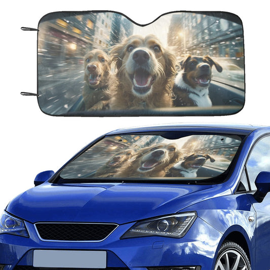 Dogs Driving Car Sun Shade,  Funny Windshield Accessories Auto Vehicle Truck Protector Window Visor Screen Blocker Sunshade Starcove Fashion