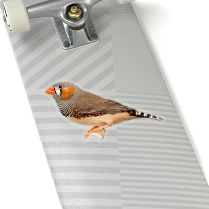 Zebra Finch Sticker, Bird Animal Laptop Decal Vinyl Cute Waterbottle Tumbler Car Waterproof Bumper Aesthetic Die Cut Wall Mural Starcove Fashion