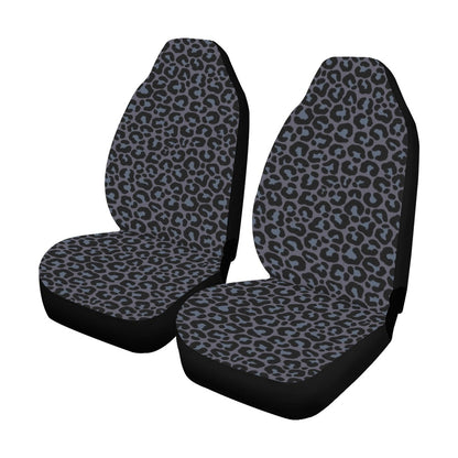 All Black Leopard Car Seat Covers for Vehicle 2 pc, Animal Print Pattern Front Seat Covers Car SUV Gift Her Protector Accessory Decoration Starcove Fashion