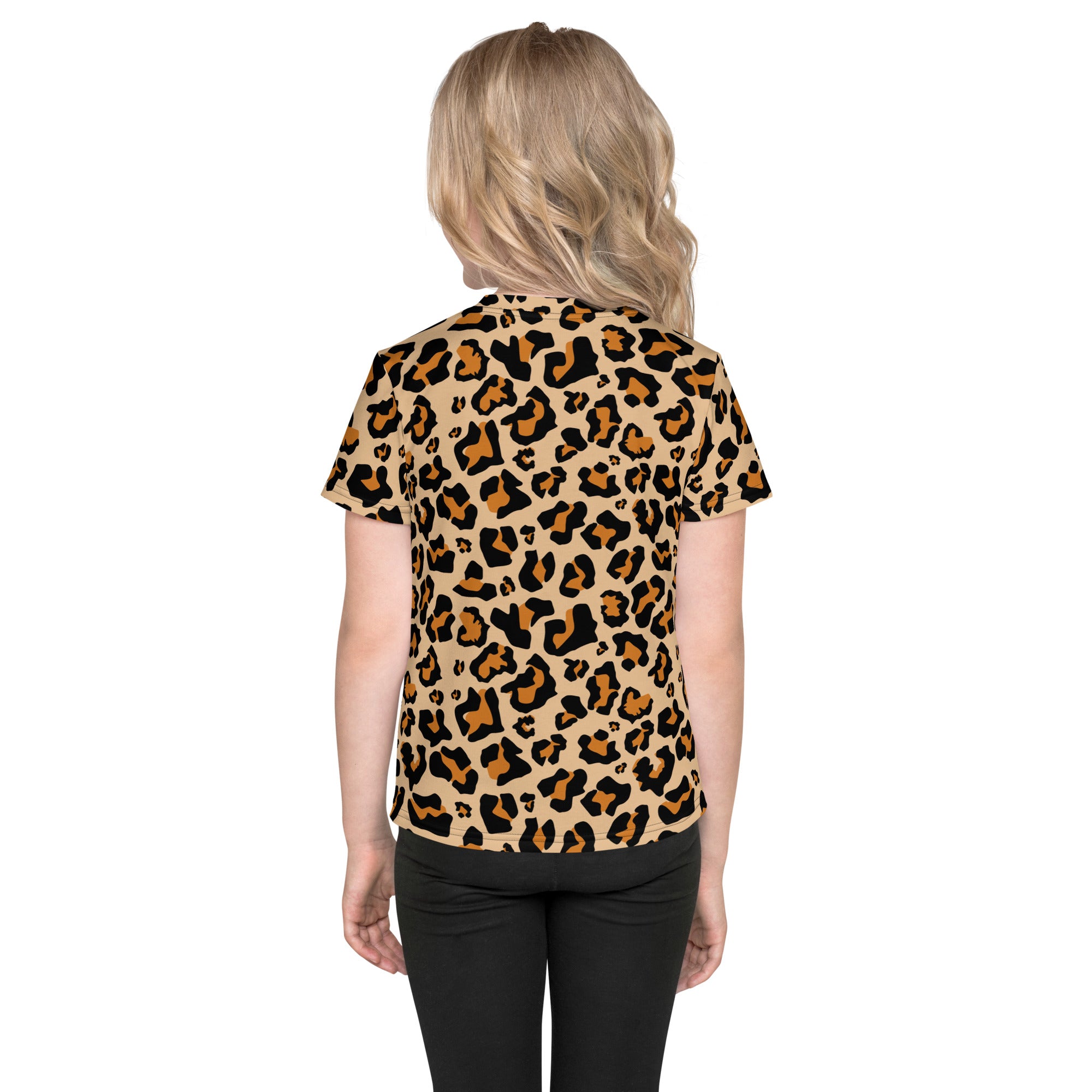 Girls cheetah best sale print shirt