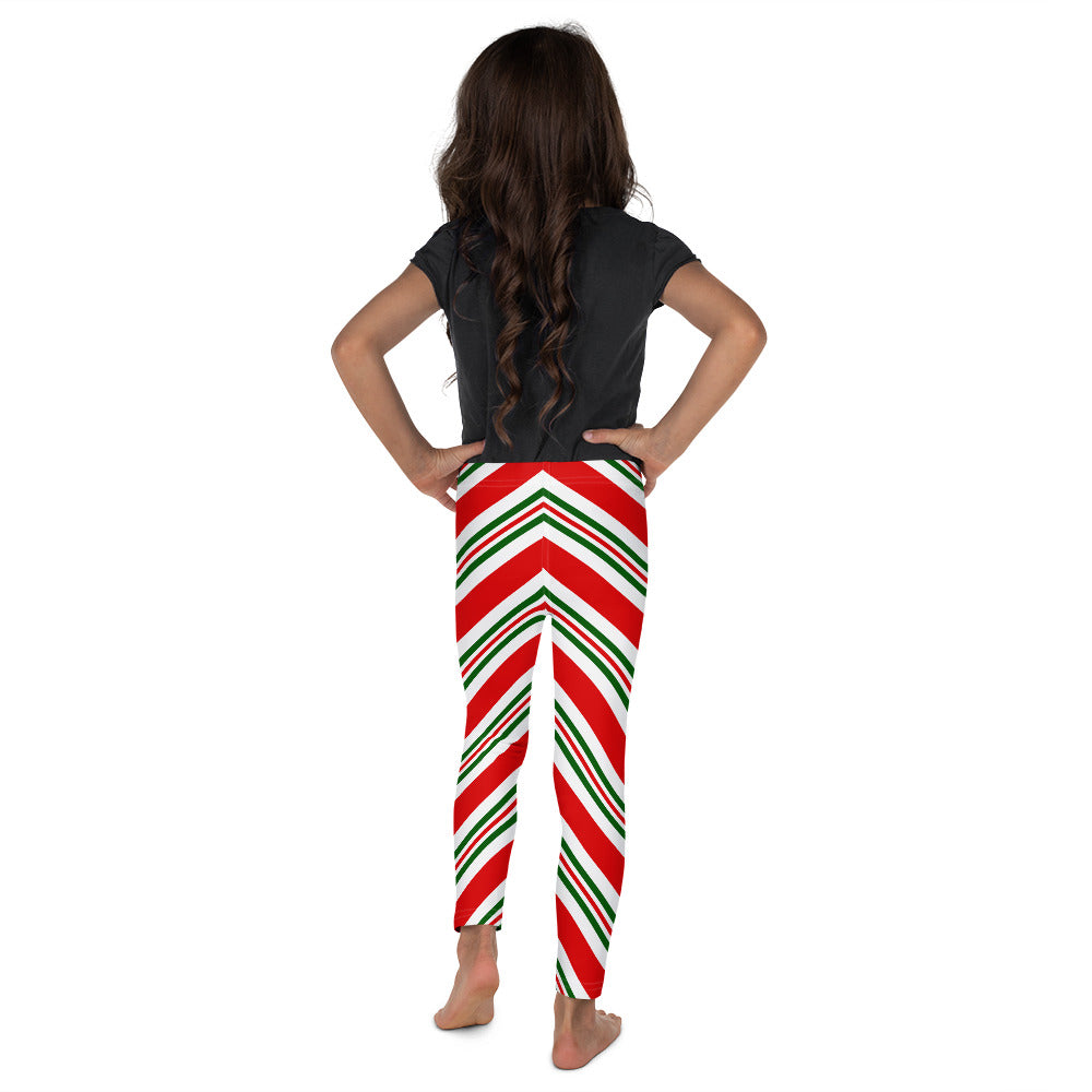 Christmas Candy Cane Kids Girls Leggings 2T 7 Red White Green Toddl Starcove Fashion