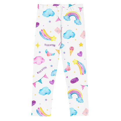 Unicorn Girls Leggings (2T-7), Believe in Magic Rainbow Watercolor Pin –  Starcove Fashion