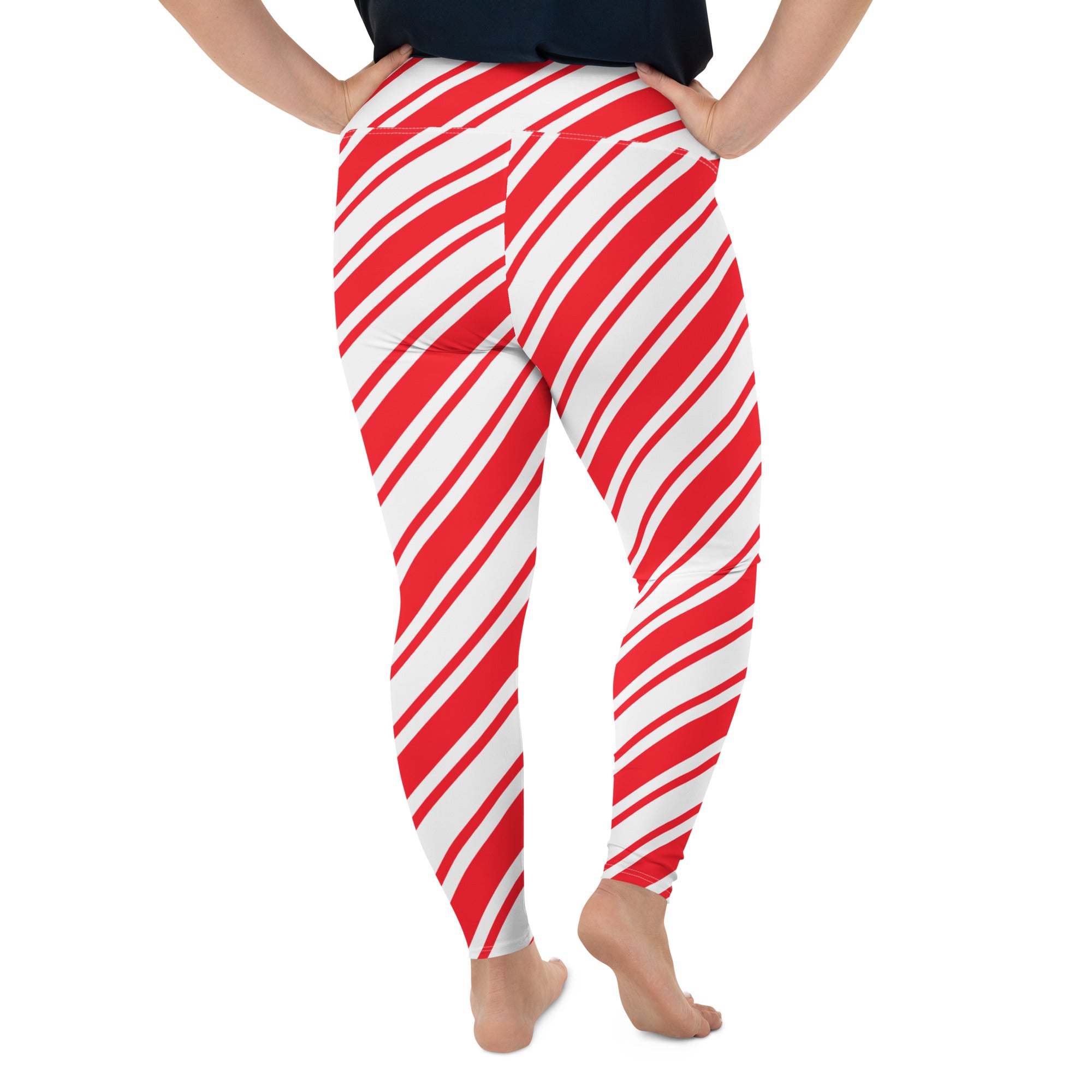 Plus size shop candy cane tights