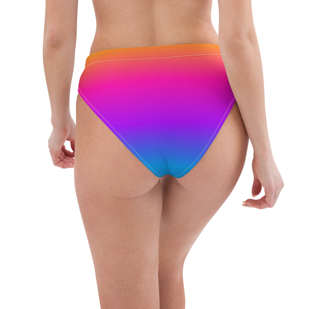 Gradient Dyeing Print Women Swimming Suits Long Sleeve Short Swim