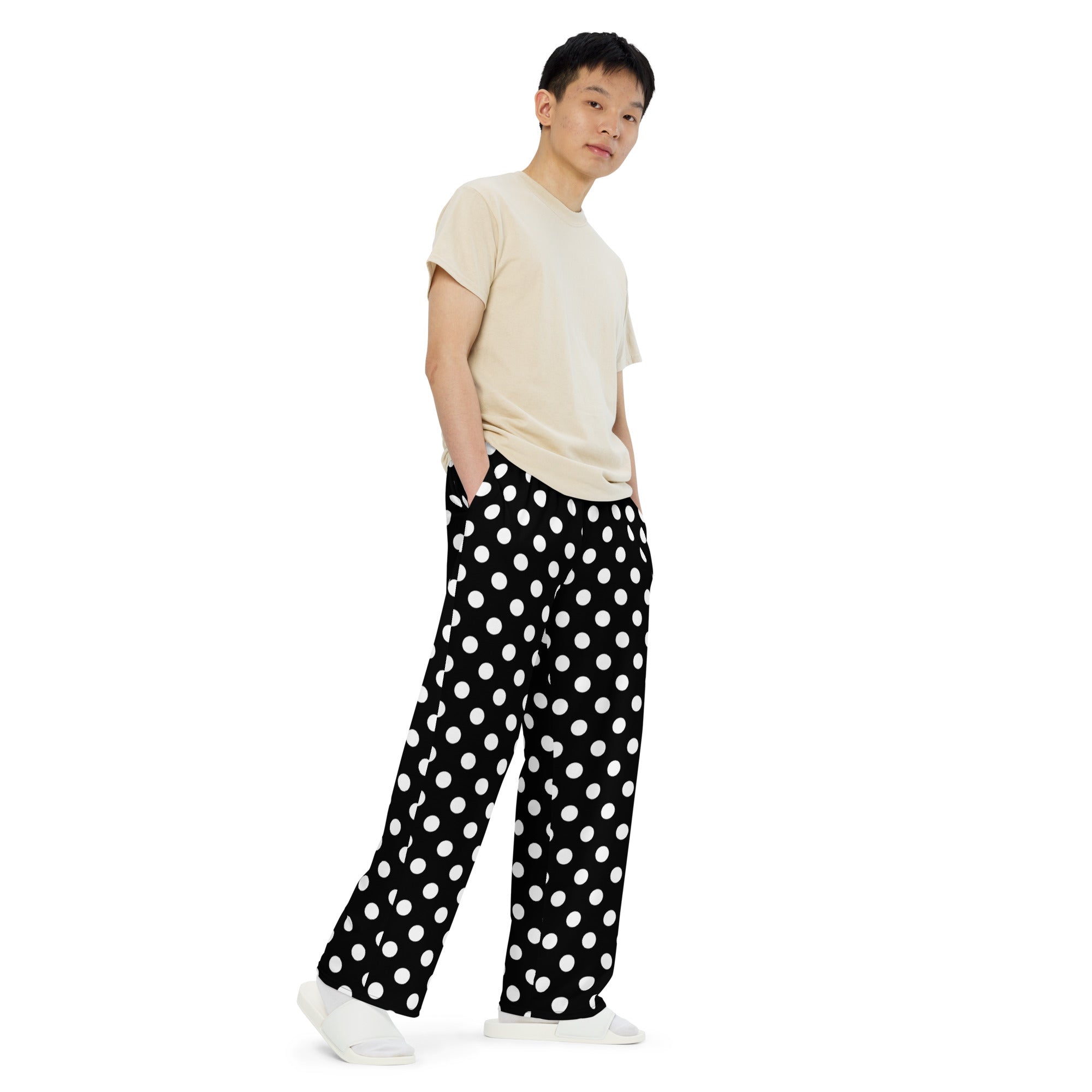 Custom Polka Dots Mens Pajama Pants | YouCustomizeIt