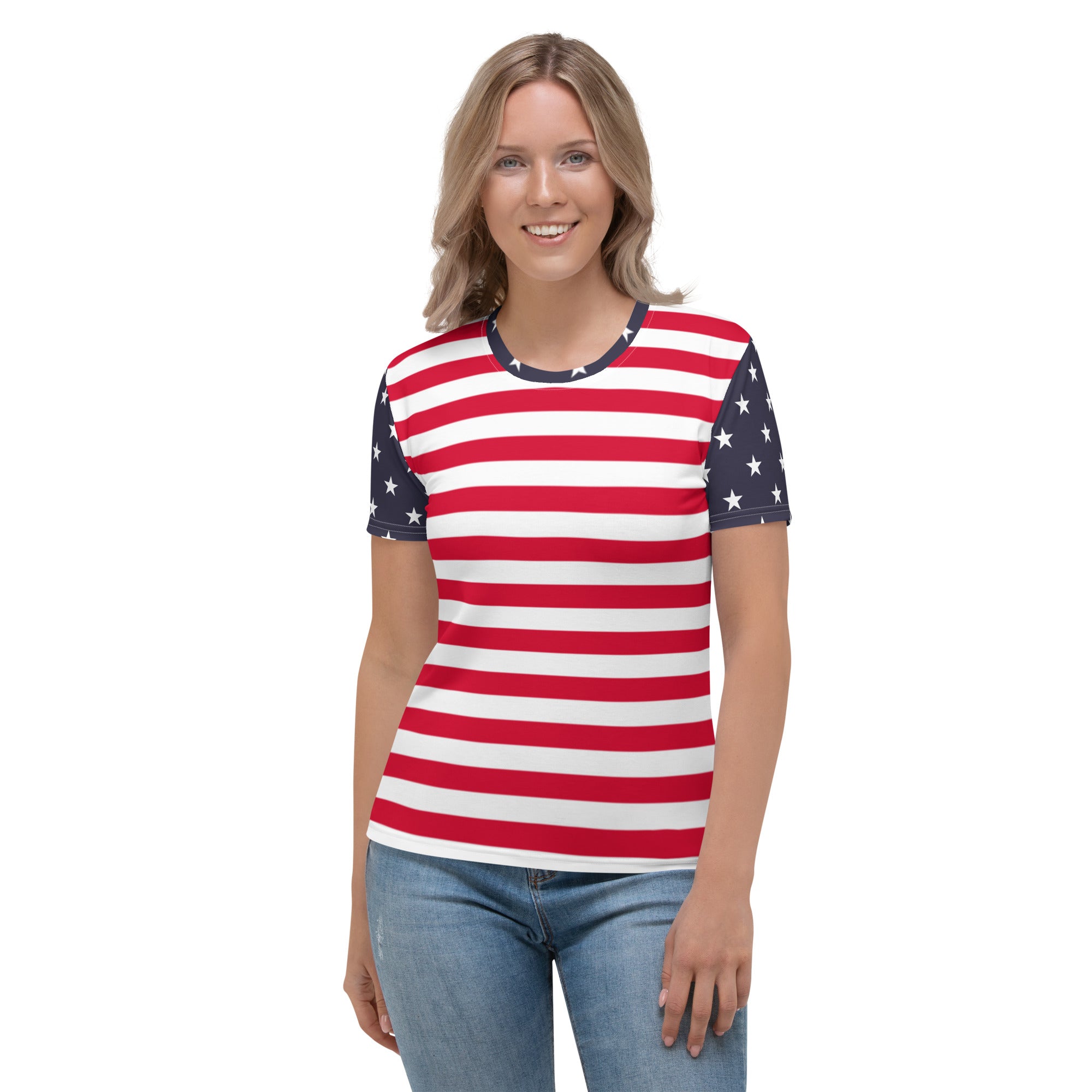 Red white and hot sale blue designer shirt