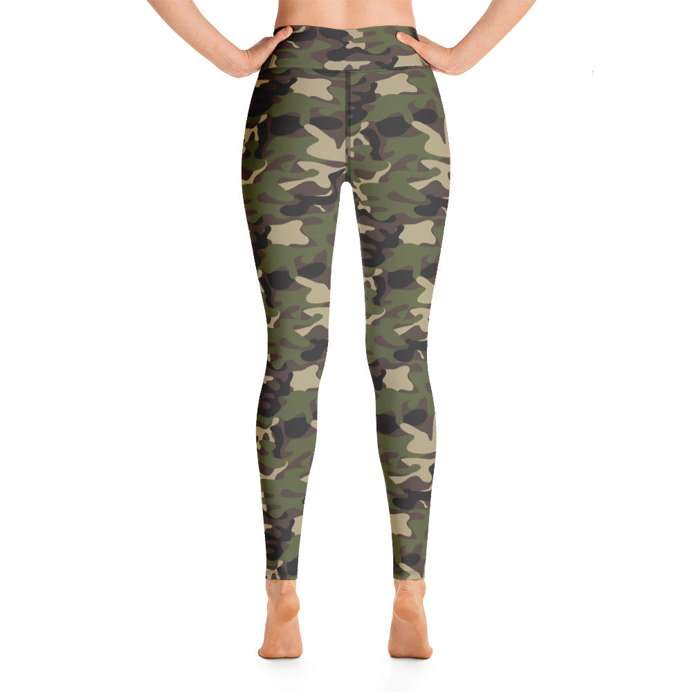 Satori_Stylez Green Camo Leggings for Women Mid Waist Full Length Army Camouflage  Workout Pants at Amazon Women's Clothing store