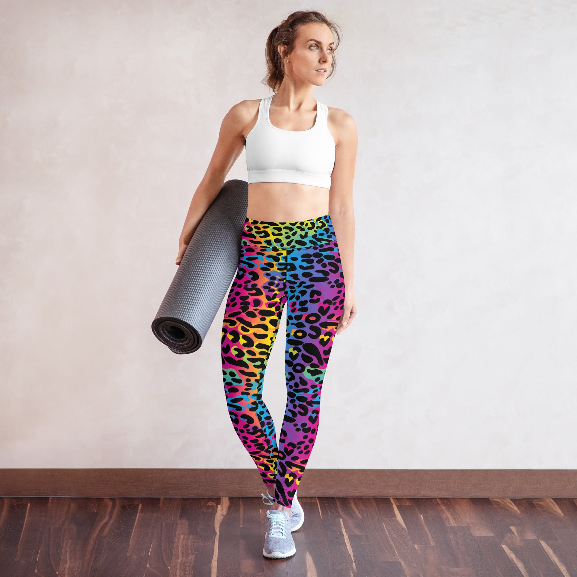 Leopard Print Slim Fit Yoga Pants Stretch Running Workout - Temu