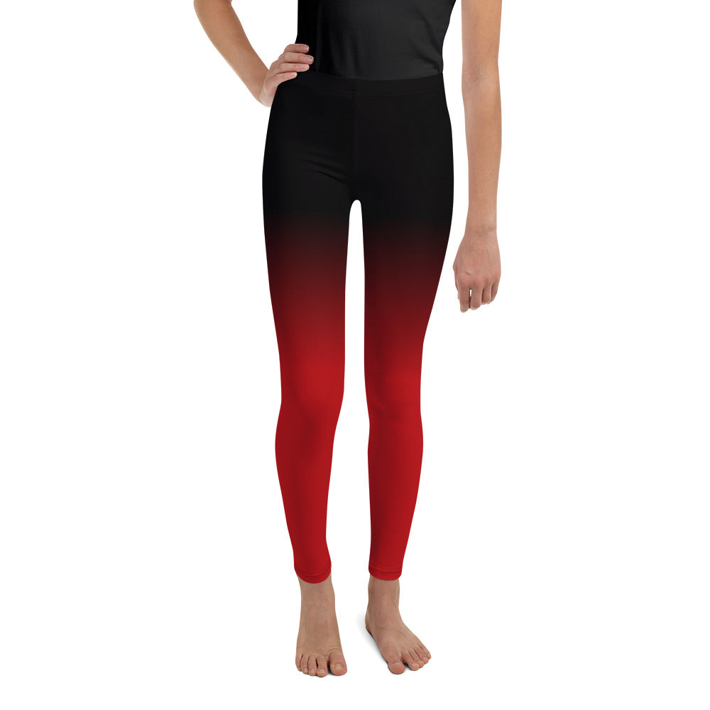 Girls red and black leggings sale