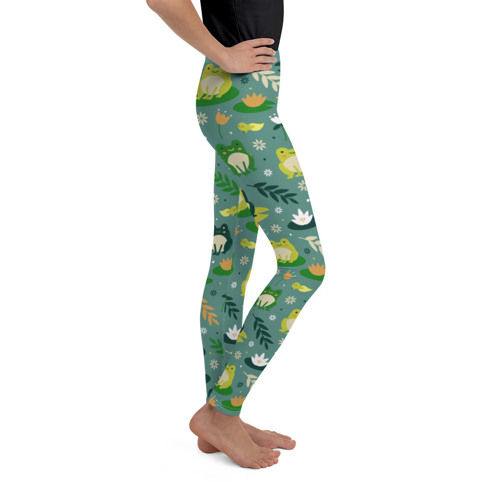 KLL Cute Frog Pattern Yoga Leggings for Women with Pockets Pants Gym Clothes  Capri Yoga Pants for Women X-Small at  Women's Clothing store