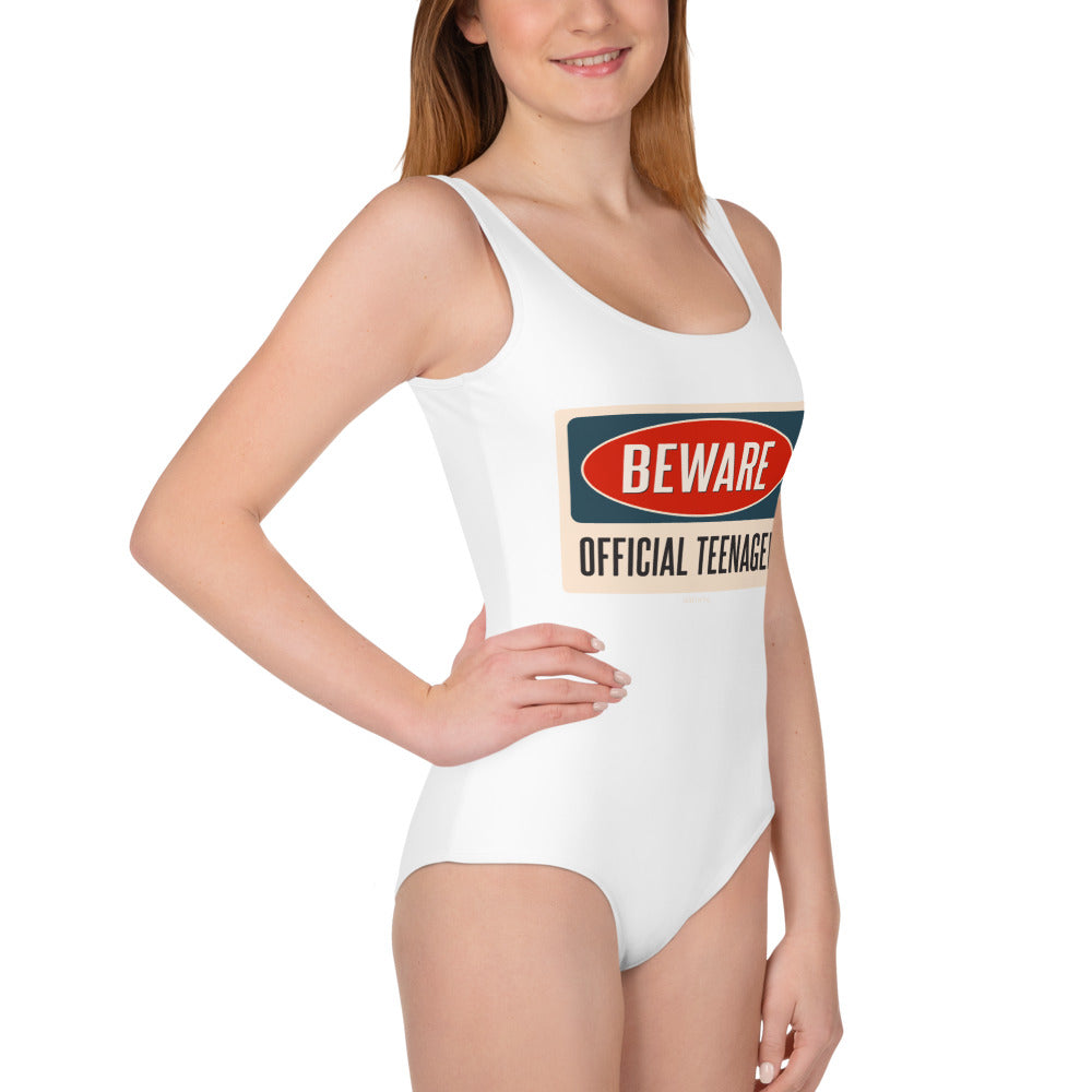 Teenage girl in bathing hot sale suit