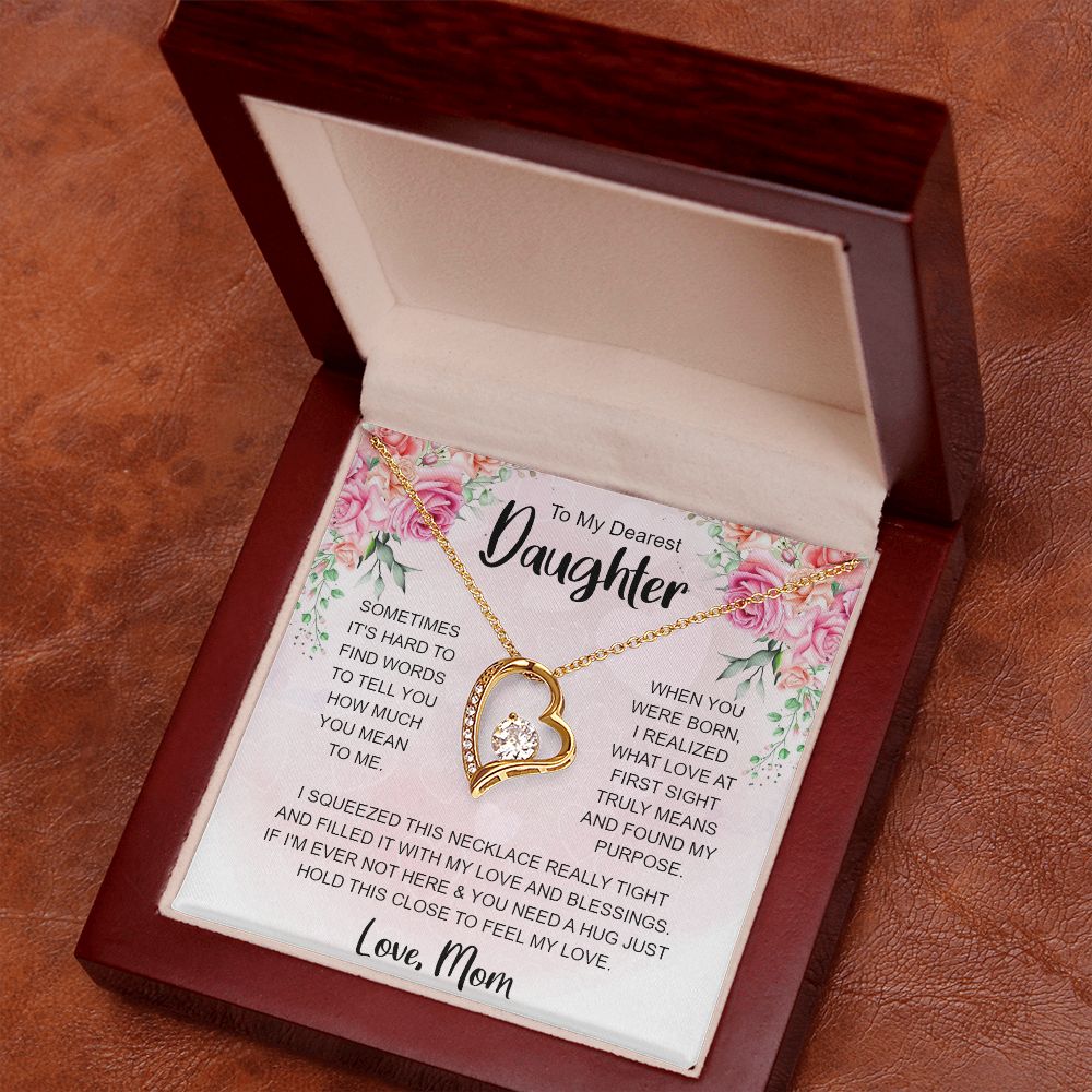 To My Mother Gift Forever Love Necklace Message Card Gift from