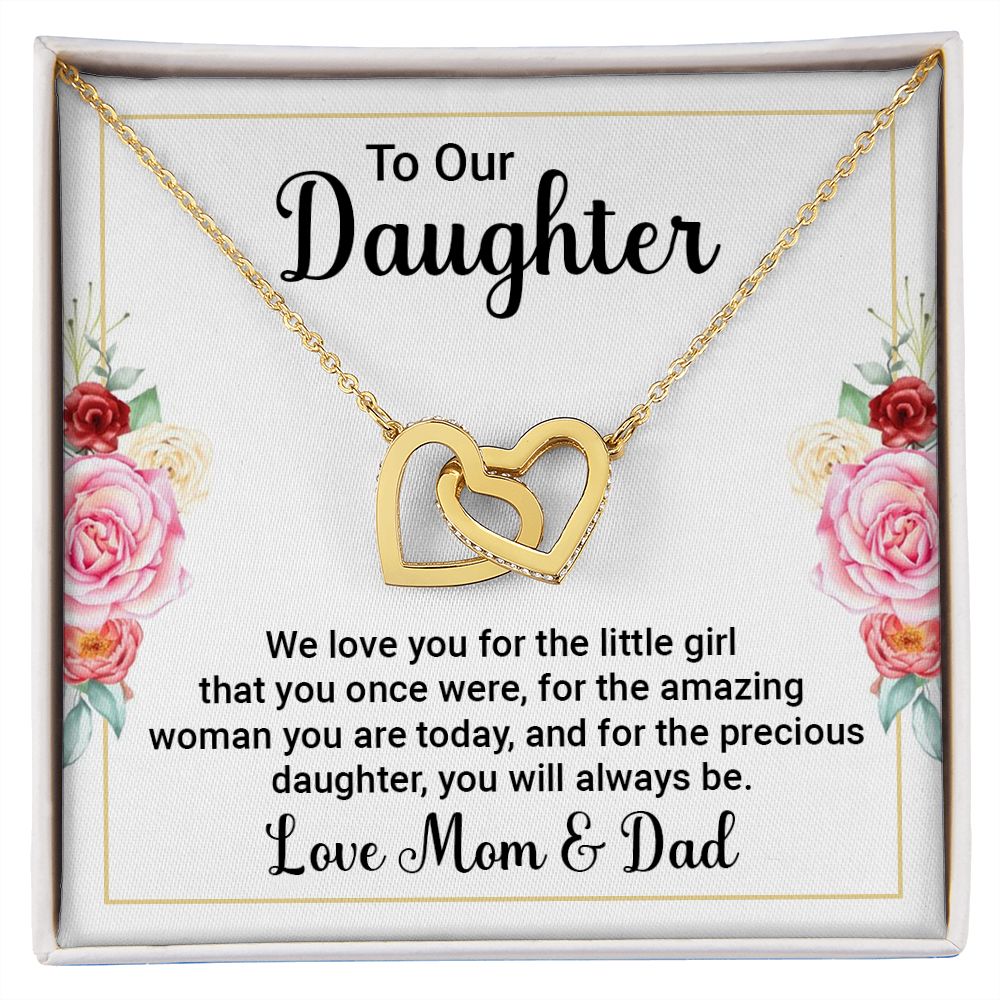 Father-Daughter Love Charm Bracelet and Necklace Set