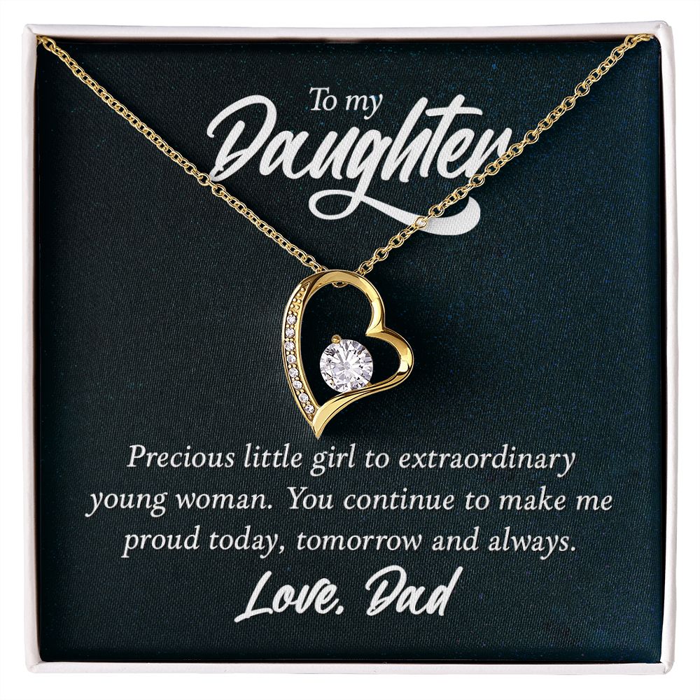 Customized] Message Necklace: For Precious Daughter from Mom and Dad Heart  Pedant Necklace|Best gift for Daughters|Gifteland - GIFTeLand