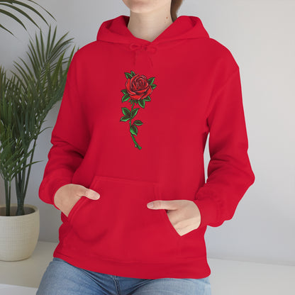 Red Rose Hoodie, Flowers Floral Pullover Men Women Adult Aesthetic Graphic Cotton Punk Goth Hooded Sweatshirt with Pockets Starcove Fashion