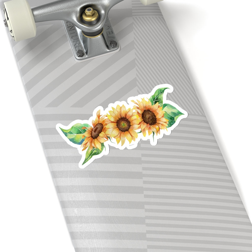 Sunflower Sticker, Yellow Flowers Laptop Decal Vinyl Cute Waterbottle Tumbler Car Waterproof Bumper Aesthetic Die Cut Wall Mural Starcove Fashion