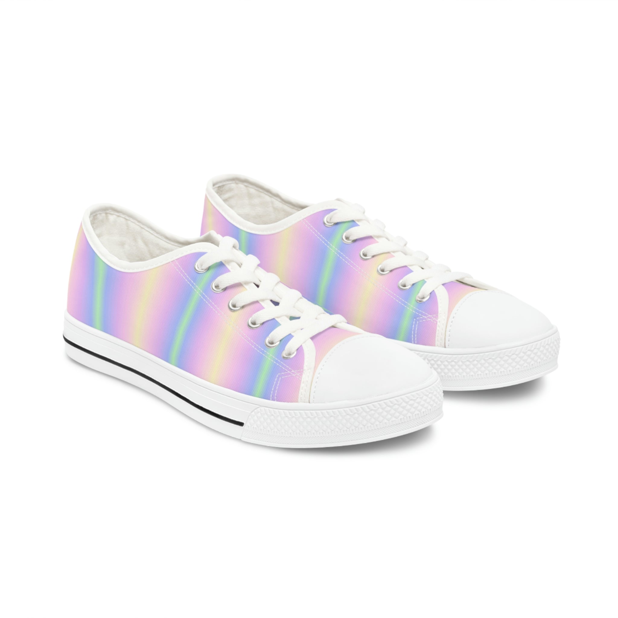 Pastel Rainbow Women s Tie Dye Ombre Gradient Canvas Sneakers