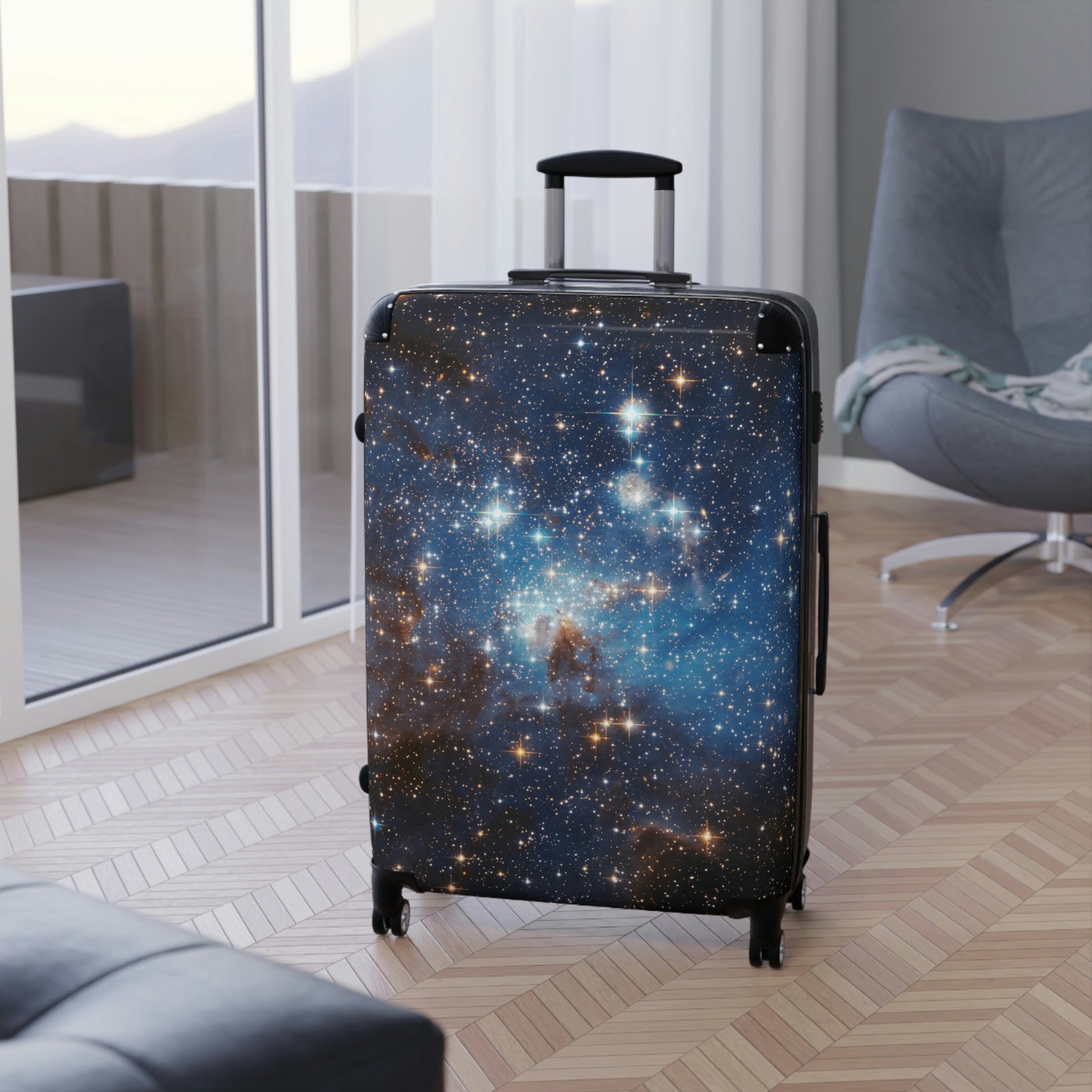 Space Galaxy Cabin Suitcase Luggage, Stars Nebula Carry On Travel Bag Rolling Spinner with Lock Decorative Designer Hard Shell Wheels Case Starcove Fashion