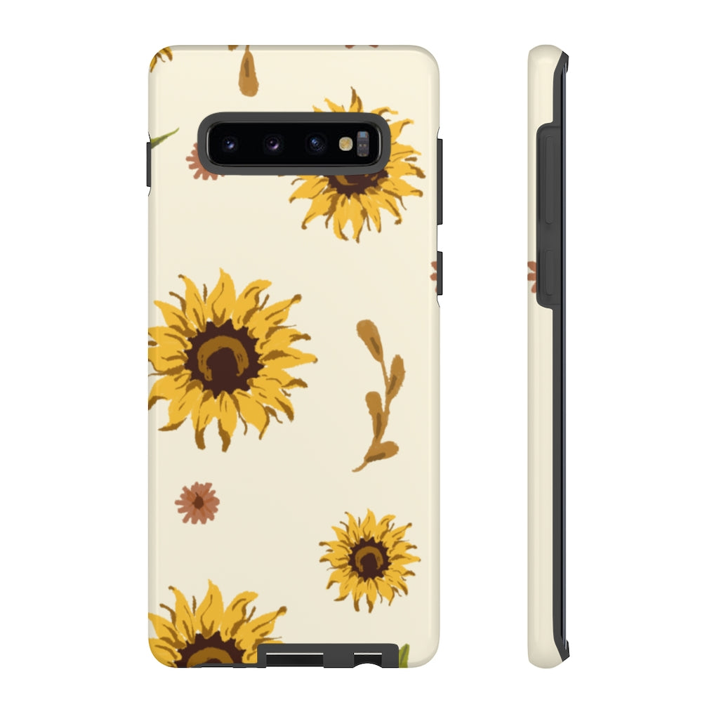 Sunflower Pattern Iphone 13 12 Pro Case, Floral Cute Aesthetic Tough Cases 11 8 Plus X XR XS Max Samsung Galaxy S20+ S10 Phone Cover Starcove Fashion