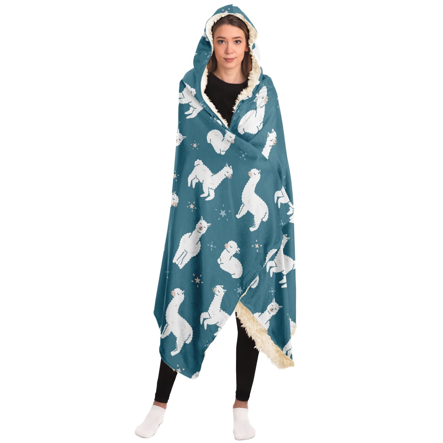 Llama cheap hooded blanket