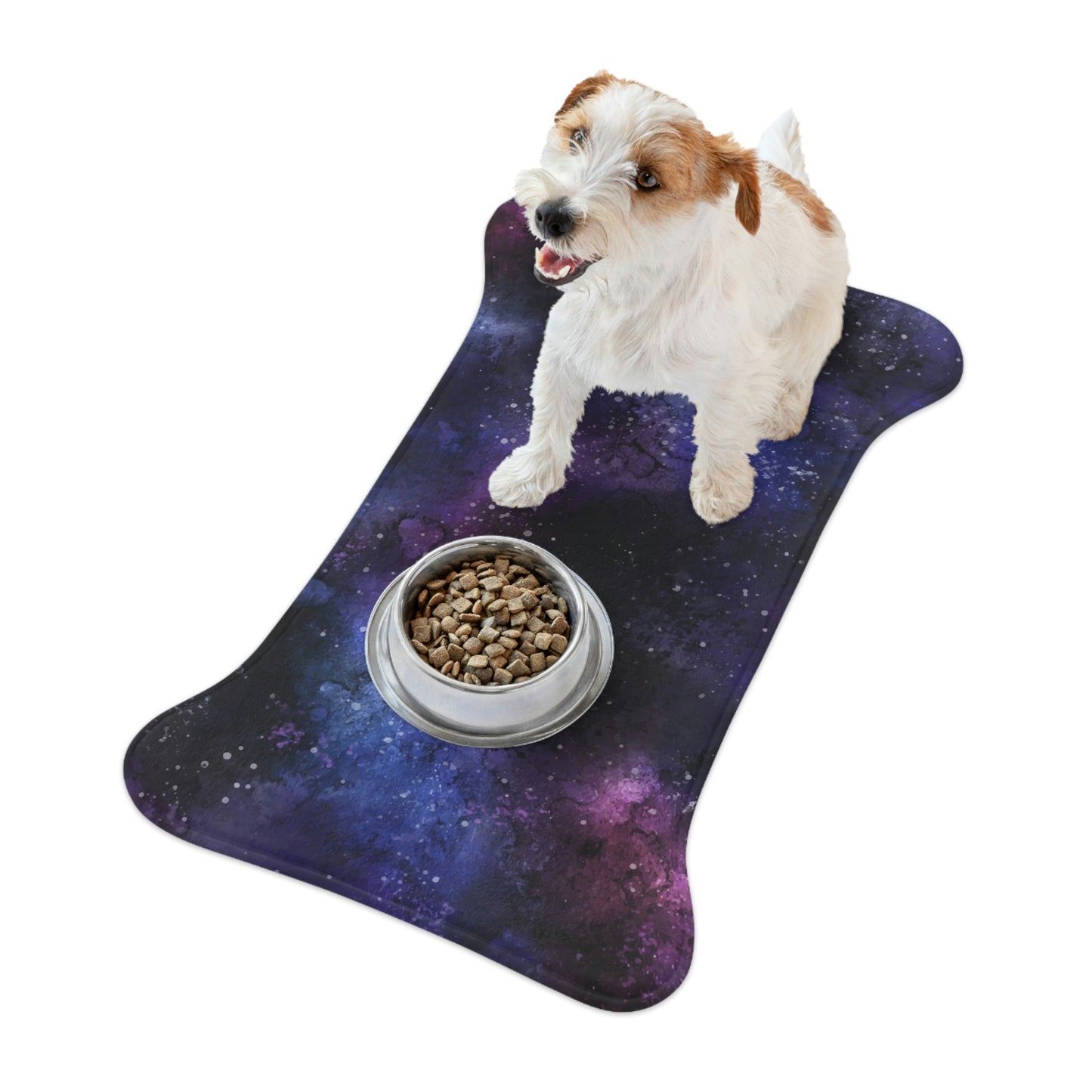 Galaxy Pet Food Mat, Space Universe Dog Cat Bowl Dish Small Large New Feeding Portable Bone Fish Placemat Lover Gift Starcove Fashion