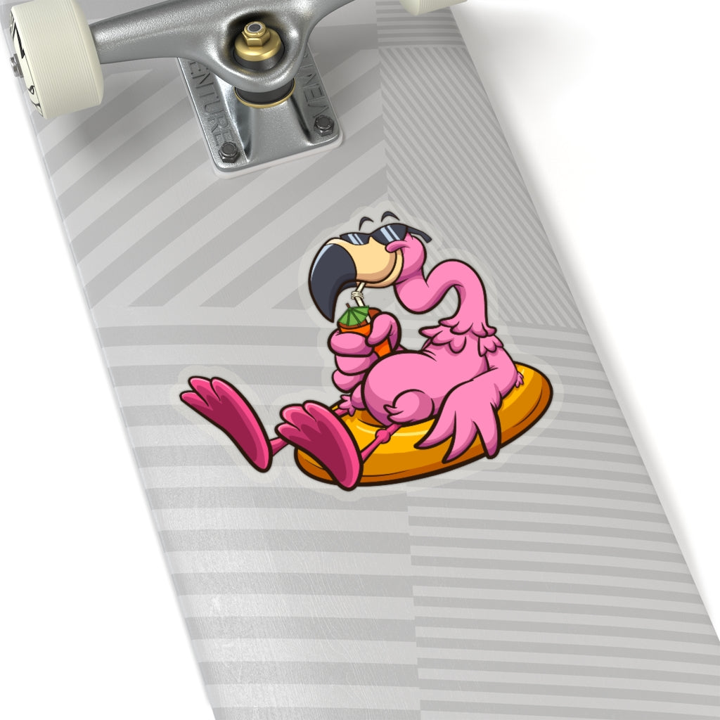 Pink Flamingo Sticker Decal, Character Vinyl Car Drink Laptop Cute Cartoon Waterbottle Tumbler Waterproof Bumper Small Large Die Cut Wall Starcove Fashion