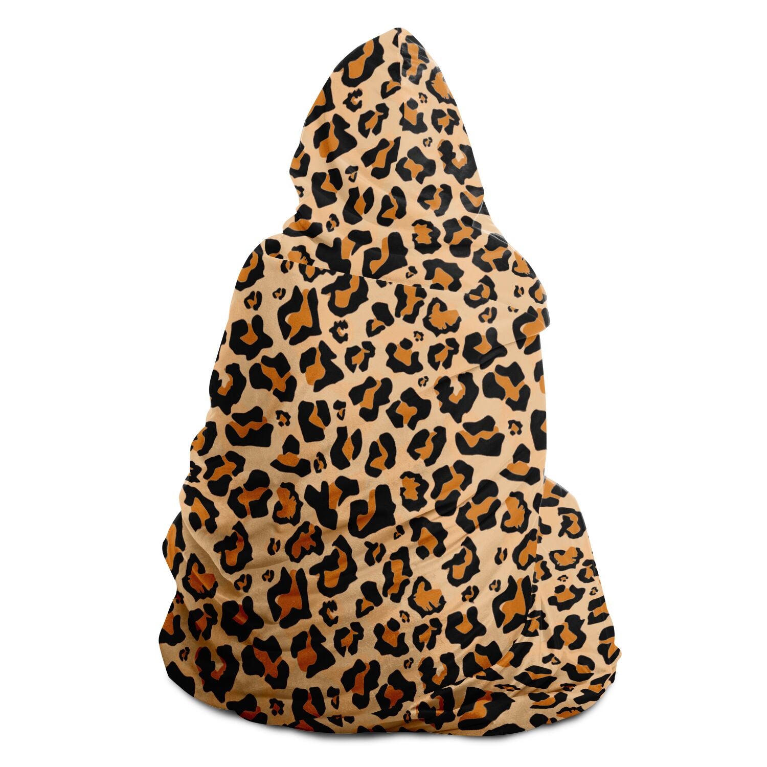 Leopard Hooded Blanket Animal Print Cheetah Sherpa Fleece Soft