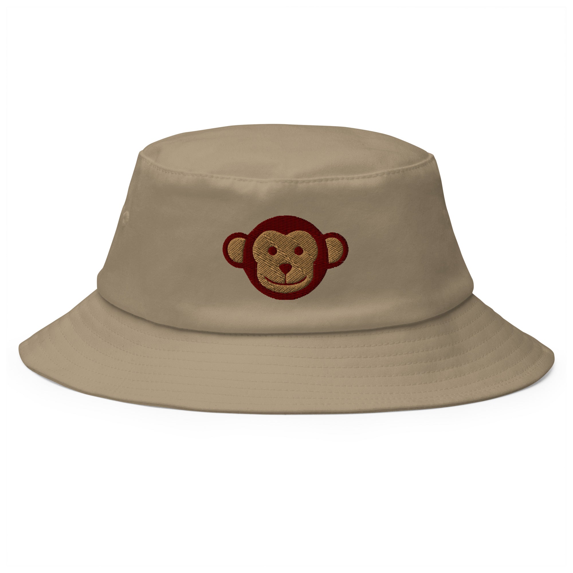 Monkey Embroidered Bucket Hat Animal Face Retro Vintage Summer Festiv Starcove Fashion