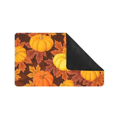 Pumpkin Doormat, Fall Autumn Halloween Unique Outdoor Welcome Floor Rubber Mat Print Indoor Neighbor Farmhouse Gift