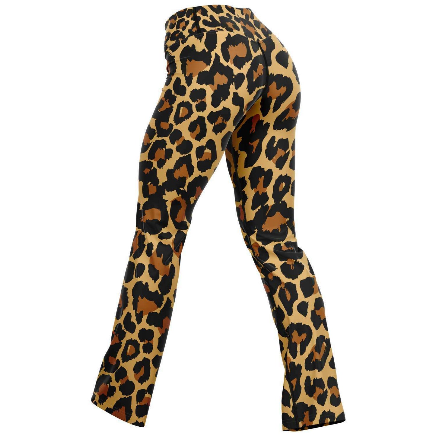 LEOPARD LOW-WAIST FLARED TIGHTS – CULT FORM