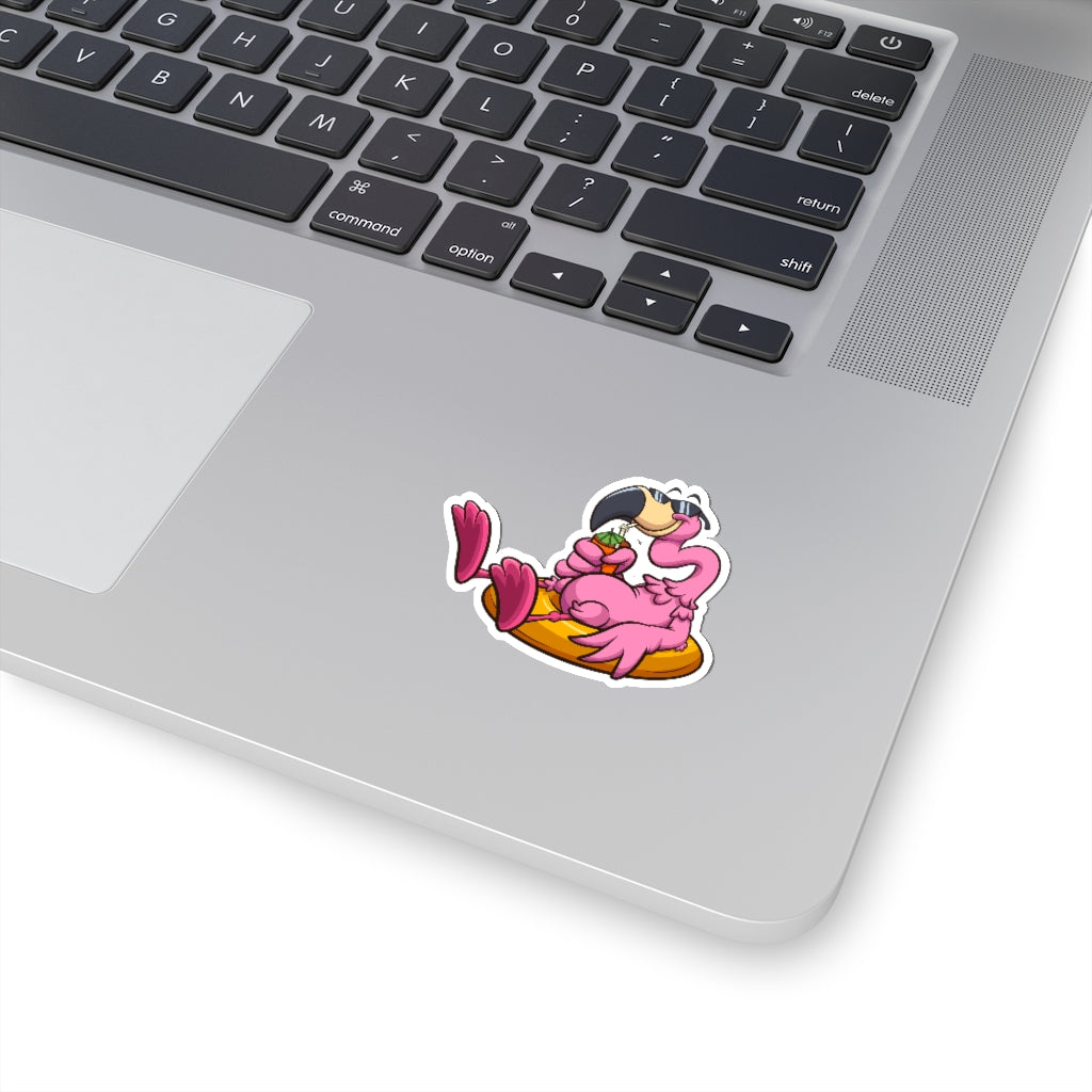 Pink Flamingo Sticker Decal, Character Vinyl Car Drink Laptop Cute Cartoon Waterbottle Tumbler Waterproof Bumper Small Large Die Cut Wall Starcove Fashion