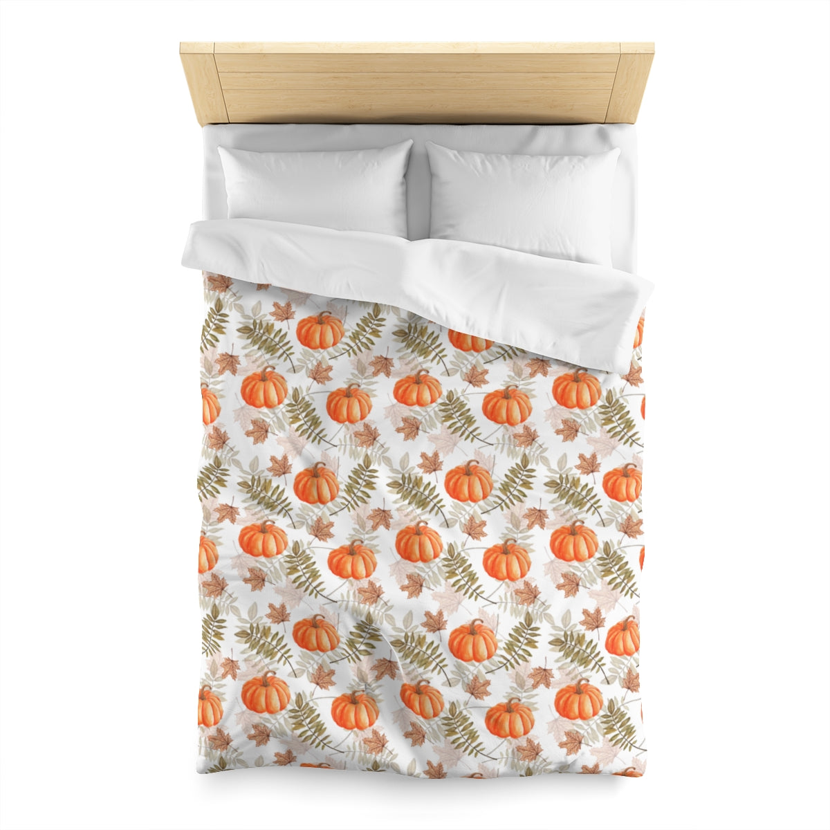 Palm Leaves Duvet Cover, King, Queen, Twin XL, Twin Standard outlets Sizes, Orange palm Leaves, Cream/Beige and Sage Color, Soft Microfiber