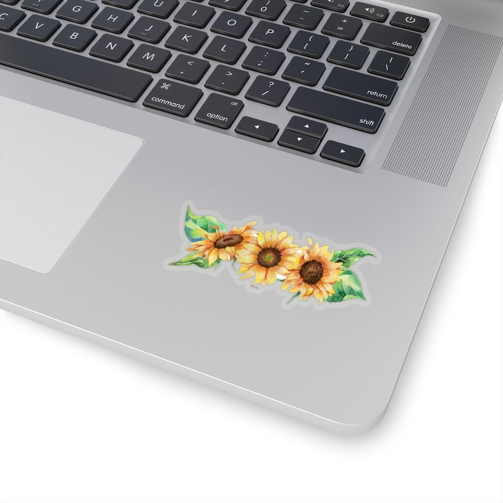 Sunflower Sticker, Yellow Flowers Laptop Decal Vinyl Cute Waterbottle Tumbler Car Waterproof Bumper Aesthetic Die Cut Wall Mural Starcove Fashion