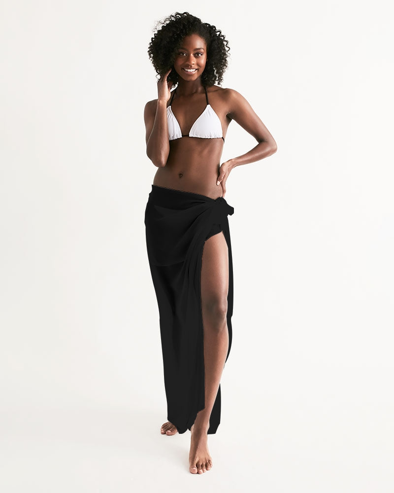Black Swimsuit Cover Up Women, Beach Bathing suit Wrap Front