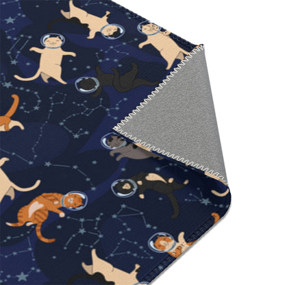 Galaxy Cats in Space Area Rug Carpet, Constellation Home Floor Decor 2x3 4x6 3x5 Designer Kids Nursery Room Decorative Bedroom Mat Starcove Fashion