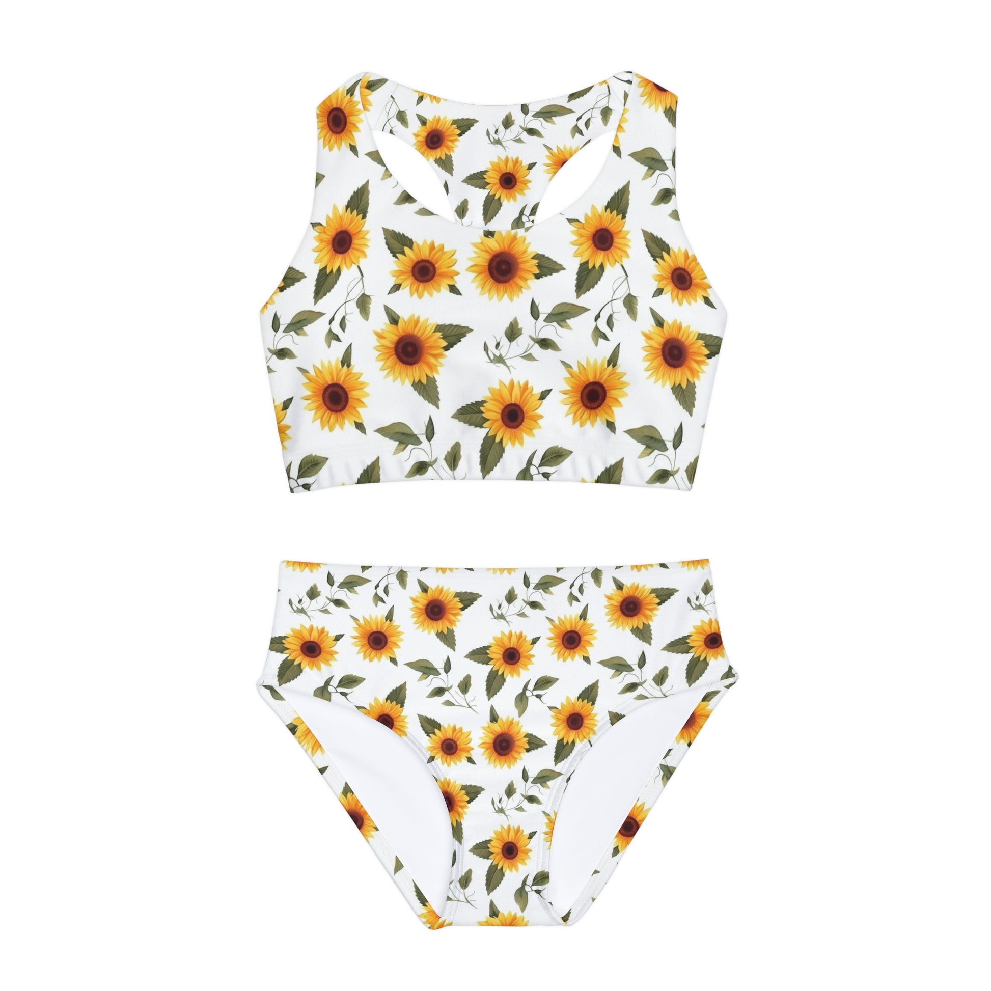 2Pcs Kids Girls Sunflower Strap Swimsuit Holiday Cute Split Bikinis Sets Bathing  Suit Summer Elastic Bottom (White, 130) : : Clothing, Shoes &  Accessories