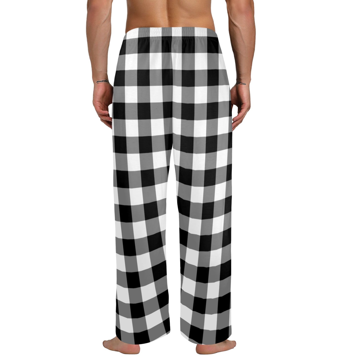 followme Mens Pajama Pants Pajamas for Men (Black White Buffalo