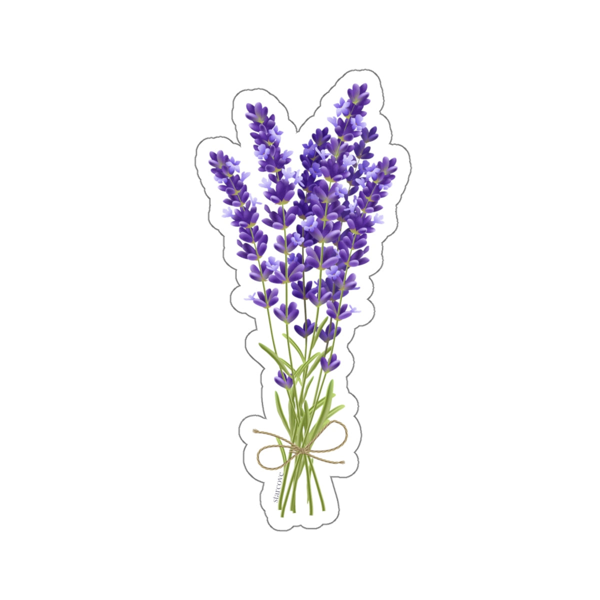 Purple Lavender Sticker, Flower Nature Laptop Decal Vinyl Cute Waterbottle Tumbler Car Bumper Aesthetic Label Wall Mural Die Cut Starcove Fashion