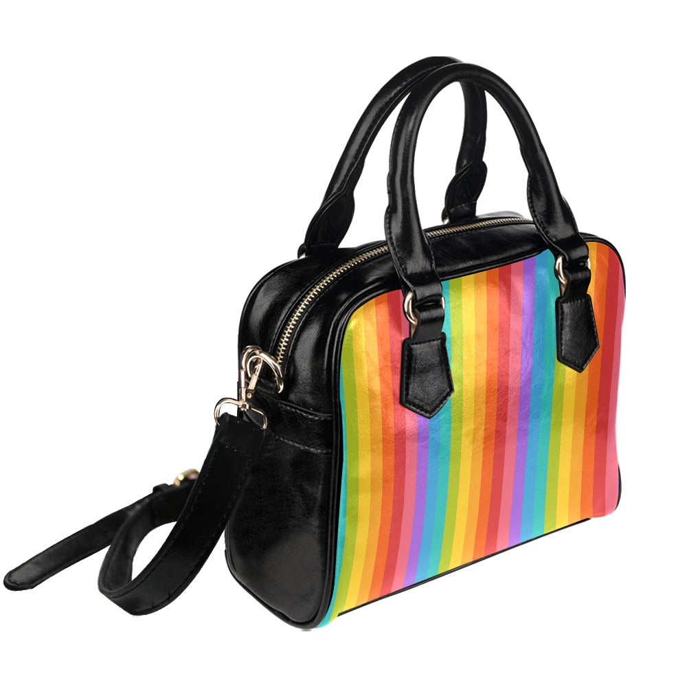 Women's Rainbow Striped Crossbody Bag