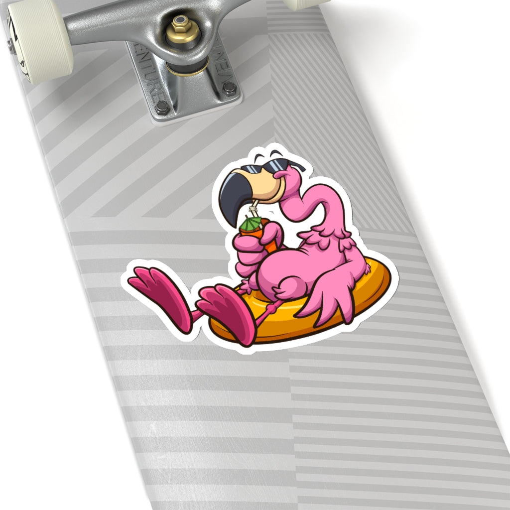 Pink Flamingo Sticker Decal, Character Vinyl Car Drink Laptop Cute Cartoon Waterbottle Tumbler Waterproof Bumper Small Large Die Cut Wall Starcove Fashion