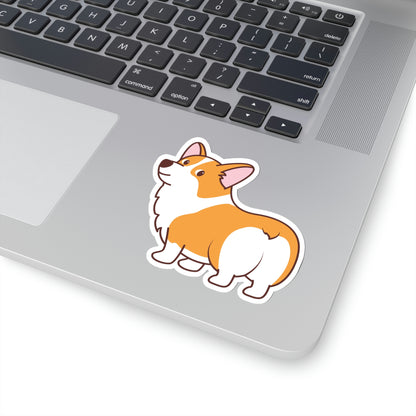 Corgi Sticker, Puppy Butt Dog Animal Pet Welsh Laptop Decal Vinyl Cute Waterbottle Tumbler Car Waterproof Bumper Die Cut Wall Mural Starcove Fashion