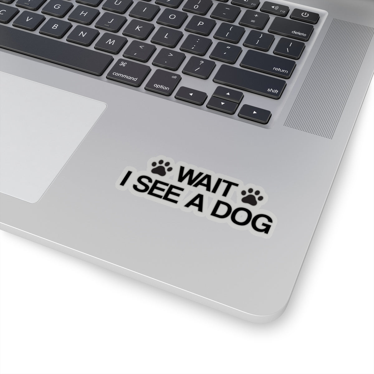 Wait I See A Dog Sticker, Paws Hold On Funny Animal Laptop Decal Vinyl Cute Waterbottle Tumbler Car Bumper Aesthetic Wall Mural Starcove Fashion